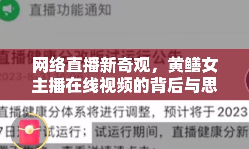 網(wǎng)絡(luò)直播新奇觀，黃鱔女主播在線視頻的背后與思考