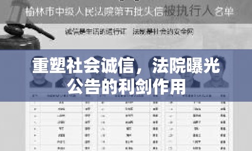 重塑社會誠信，法院曝光公告的利劍作用