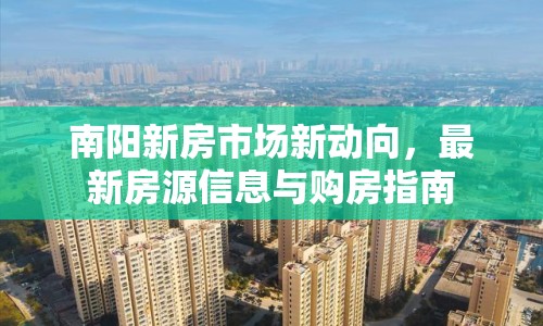 南陽新房市場新動向，最新房源信息與購房指南