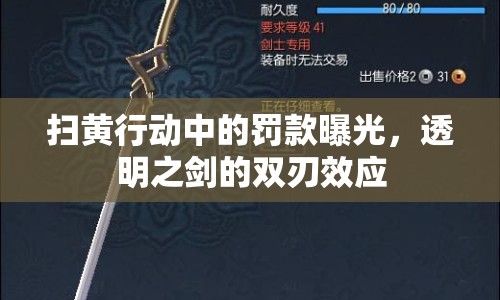掃黃行動(dòng)中的罰款曝光，透明之劍的雙刃效應(yīng)