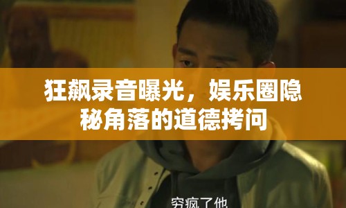 狂飆錄音曝光，娛樂(lè)圈隱秘角落的道德拷問(wèn)