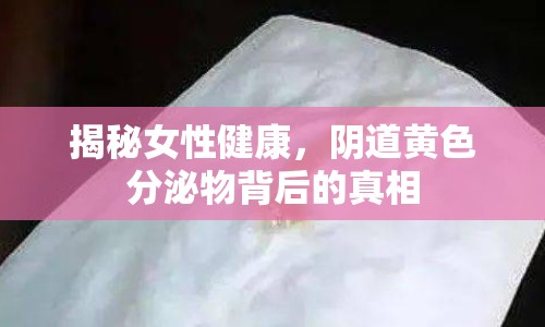 揭秘女性健康，陰道黃色分泌物背后的真相