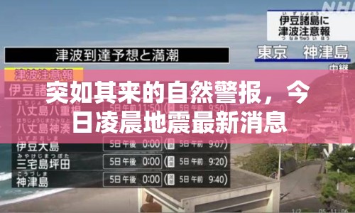 突如其來的自然警報，今日凌晨地震最新消息
