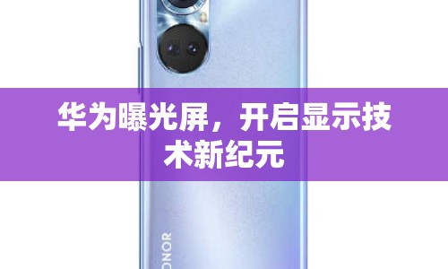 華為曝光屏，開啟顯示技術(shù)新紀(jì)元