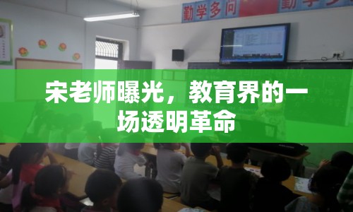 宋老師曝光，教育界的一場透明革命