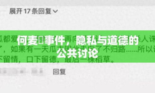 何麥枒事件，隱私與道德的公共討論