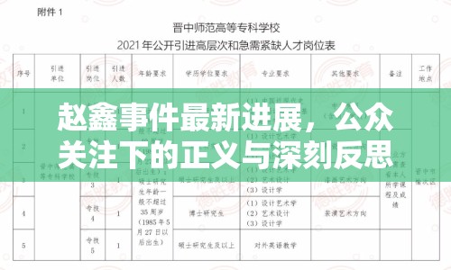 趙鑫事件最新進(jìn)展，公眾關(guān)注下的正義與深刻反思