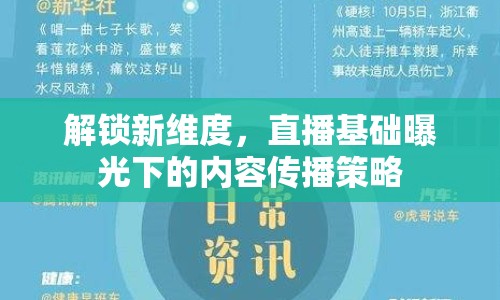 解鎖新維度，直播基礎(chǔ)曝光下的內(nèi)容傳播策略