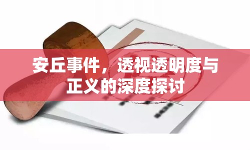 安丘事件，透視透明度與正義的深度探討