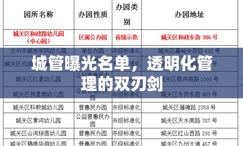城管曝光名單，透明化管理的雙刃劍