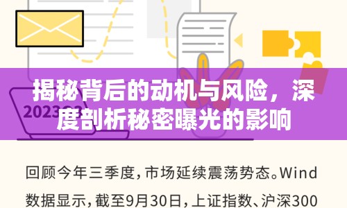 揭秘背后的動機(jī)與風(fēng)險(xiǎn)，深度剖析秘密曝光的影響