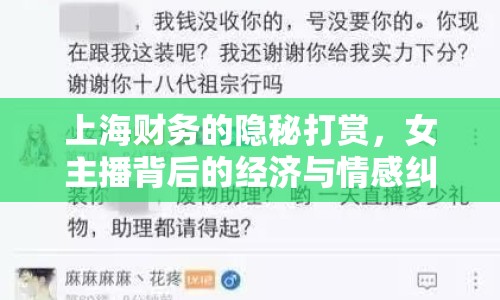 上海財務的隱秘打賞，女主播背后的經濟與情感糾葛