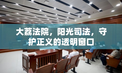 大荔法院，陽光司法，守護(hù)正義的透明窗口