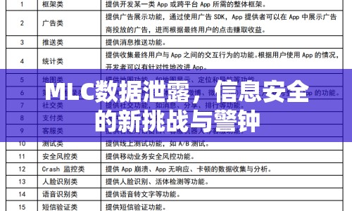 MLC數(shù)據(jù)泄露，信息安全的新挑戰(zhàn)與警鐘