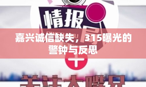 嘉興誠(chéng)信缺失，315曝光的警鐘與反思