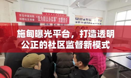 施甸曝光平臺，打造透明公正的社區(qū)監(jiān)督新模式