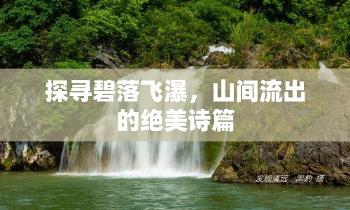 探尋碧落飛瀑，山間流出的絕美詩篇
