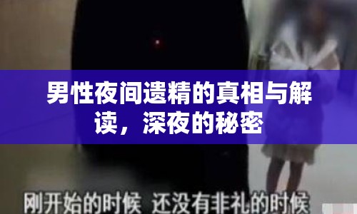 男性夜間遺精的真相與解讀，深夜的秘密