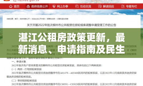 湛江公租房政策更新，最新消息、申請(qǐng)指南及民生關(guān)懷