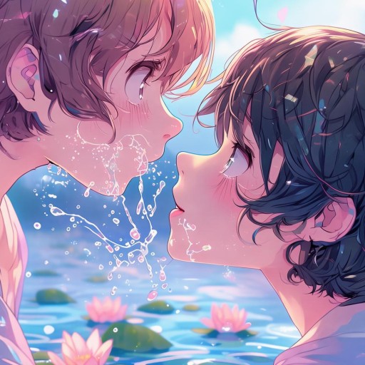 動漫中的甜蜜水之吻，探索接吻時流口水的奇妙世界