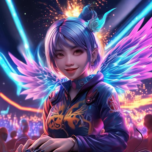 虎牙LOL女主播杜美琪，技術(shù)之翼綻放電競之花