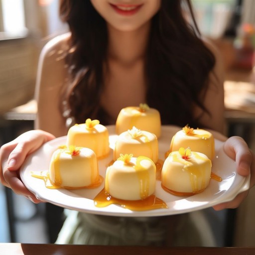 解鎖甜蜜誘惑，品味美女主播的蜂蜜蛋糕味蕾盛宴