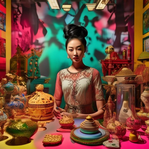 光影交織的視覺盛宴，國產(chǎn)女主播的道具大秀與文化探索