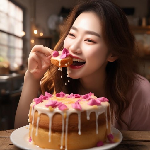 玫瑰餅試吃，美女主播的味蕾與視覺雙重盛宴