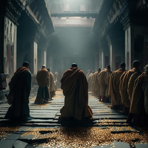 千年古寺暗藏作息表曝光，僧袍下的996與佛前功德的金錢交易，通過(guò)時(shí)間對(duì)比、職業(yè)符號(hào)反差及經(jīng)濟(jì)沖突點(diǎn)強(qiáng)化戲劇性，同時(shí)保持曝光懸念感。需要調(diào)整具體細(xì)節(jié)可隨時(shí)告知。）