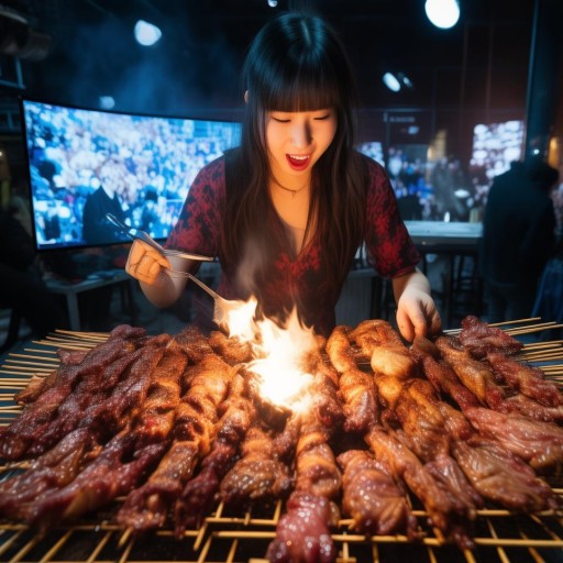 女主播狂吃1500串燒烤引爭議，網(wǎng)友質(zhì)疑健康與作秀邊界
