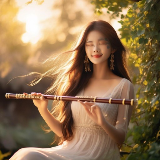 美女主播笛韻悠揚，獨奏仙音醉人心