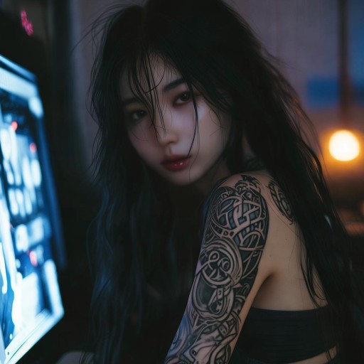 神秘紋身女神，揭秘網絡直播界的小說女主播