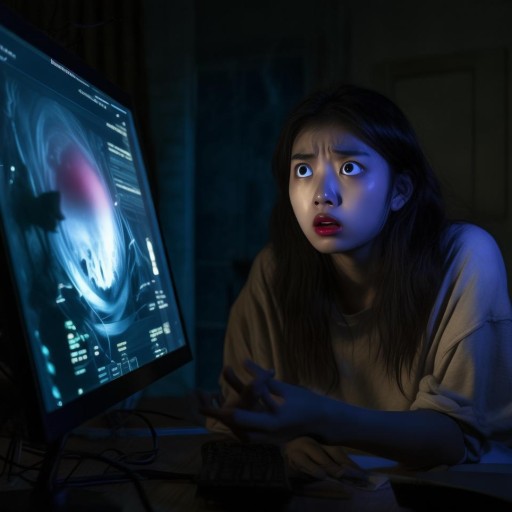 「女主播深夜挑戰(zhàn)恐怖之眼驚聲尖叫！直播間瞬間炸裂！