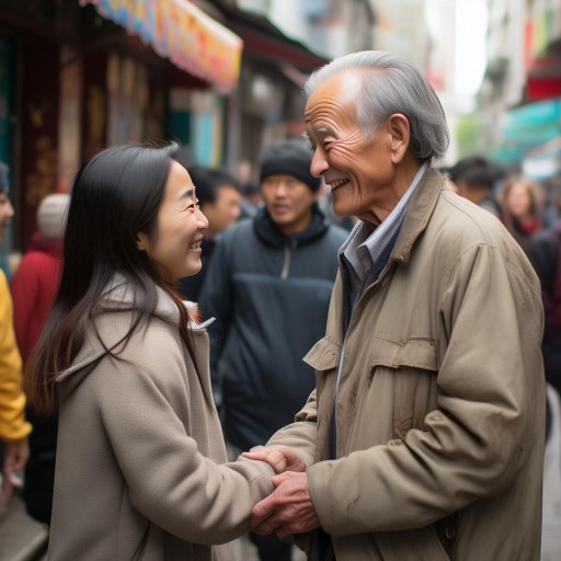 暖心！七旬大爺街頭偶遇女主播，一句話幫她找到失散十年的親人！