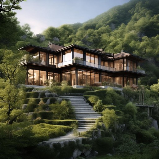 豪宅外觀，隱匿半山，盡享私密與自然