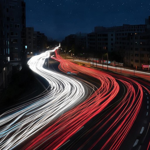 夜色中的流動(dòng)詩篇，探索長(zhǎng)曝光車流作品的魅力