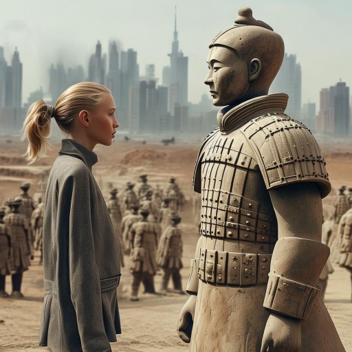 當(dāng)女主播遇上兵馬俑，古今交匯的視覺盛宴